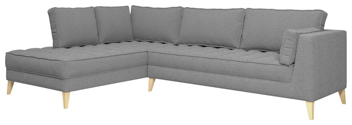 Ecksofa Doti - Taupe/Naturfarben, Design, Textil (204/310cm) - MID.YOU