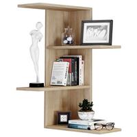 Nástěnný regál BALOS sonoma dub - Sonoma dub, Moderní, kompozitní dřevo (45/77/45cm) - MID.YOU