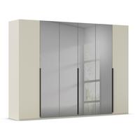 Drehtürenschrank Paola Grau Champagner B: 301 cm - Champagner/Grau, Trend, Glas/Holzwerkstoff (301/223/61cm) - Rauch Möbel