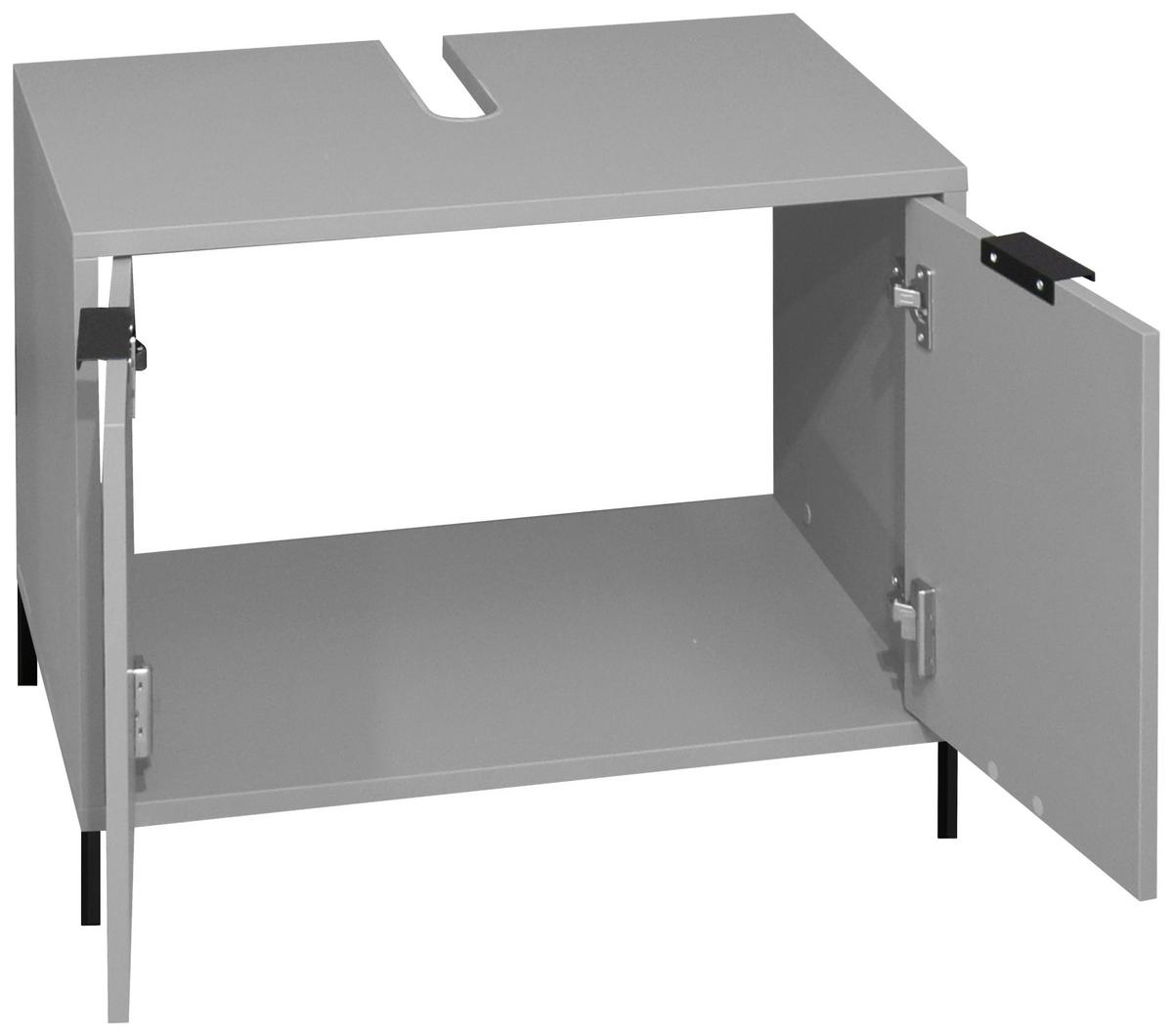 Waschbeckenunterschrank Bonnie Grau, B: 71 Cm - Grau, MODERN, Holzwerkstoff (71/58/45cm) - Livetastic