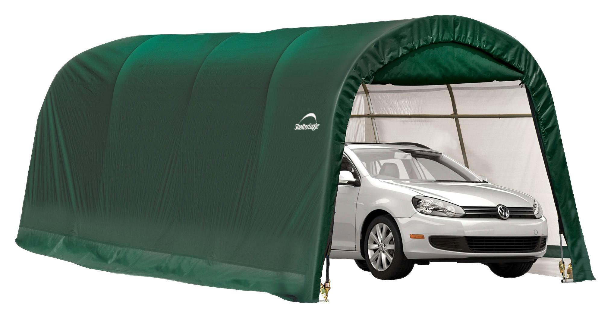 Minigaráž 18,3m2 - zelená, Basics, kov/plast (610/300/240cm)