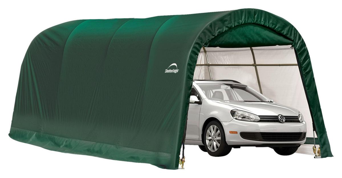Minigaráž 18,3m2 - zelená, Basics, kov/plast (610/300/240cm)