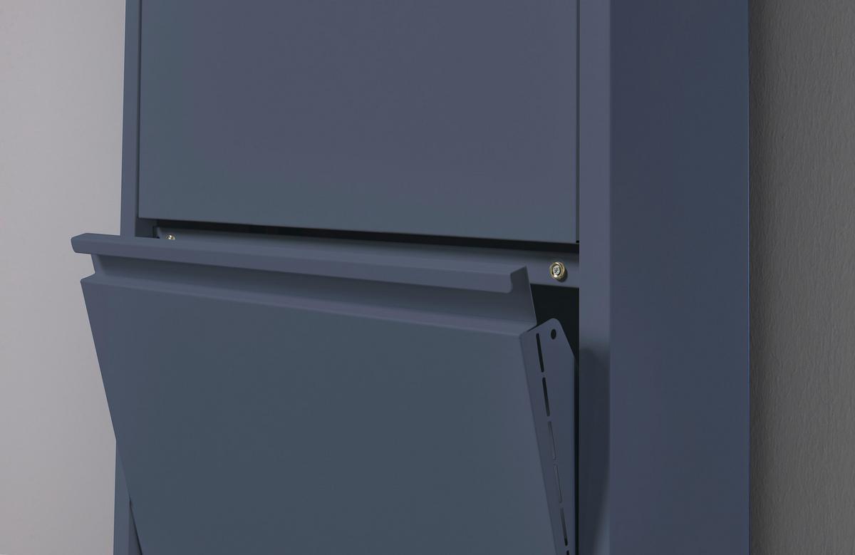 VÝKLOPNÁ SKRINKA NA TOPÁNKY BERT BLAU - modrá, Modern, kov (51/137/16cm) - Boxxx