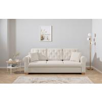 Schlafsofa Arles, Hellgrau 80 B: 240 Cm - Buchefarben/Hellgrau, Design, Textil (240/94/98cm) - MID.YOU