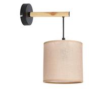 WANDLEUCHTE 21-39965 COMBI - Beige/Schwarz, Natur, Kunststoff/Metall (23/15/33cm)