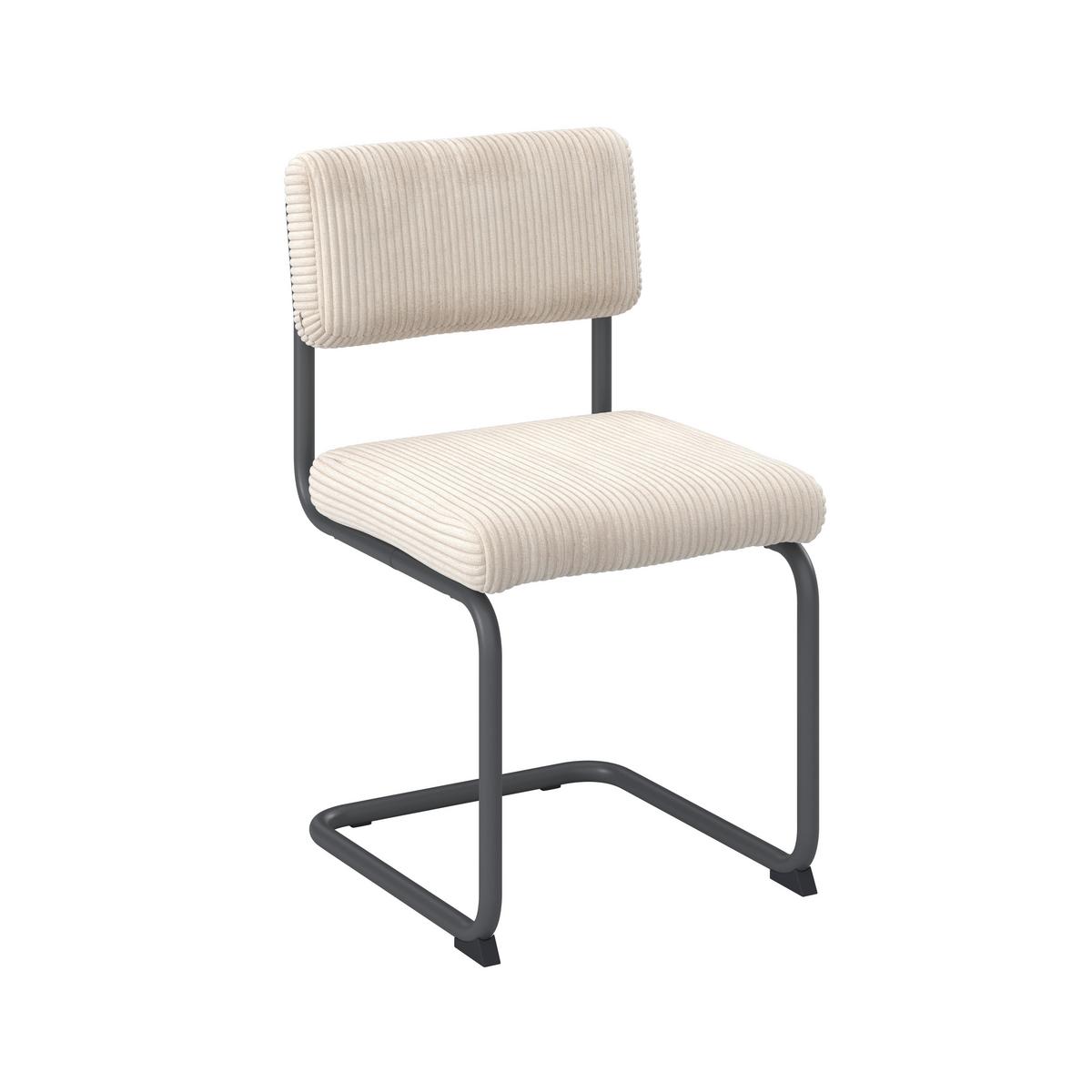 HOUPACÍ ŽIDLE ALFREDO - černá/béžová, Moderní, kov/dřevo (47/86/56cm) - Bessagi Home