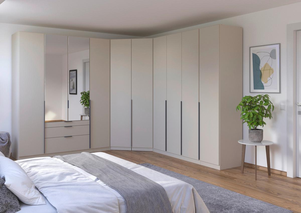 Drehtürenschrank Mit Schublade 136cm Alabama Champagner/eiche - Champagner/Eichefarben, Trend, Holzwerkstoff (136/229/54cm)