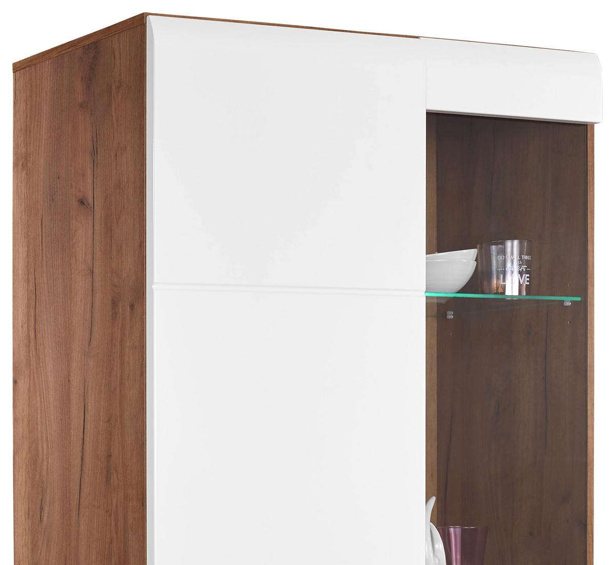 Vitrin Avensis New Typ 30b - tölgyfa színű/fehér, Modern, faalapú anyag (95/205,7/37,1cm) - Luca Bessoni