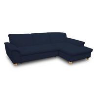 Ecksofa Franzi Blau Mikrofaser - Eichefarben/Dunkelblau, KONVENTIONELL, Textil (279/162cm) - MID.YOU