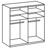 Schwebetürenschrank B: 200 Cm Level 36a Weiß - Weiß, MODERN, Holzwerkstoff (200/236/65cm) - MID.YOU