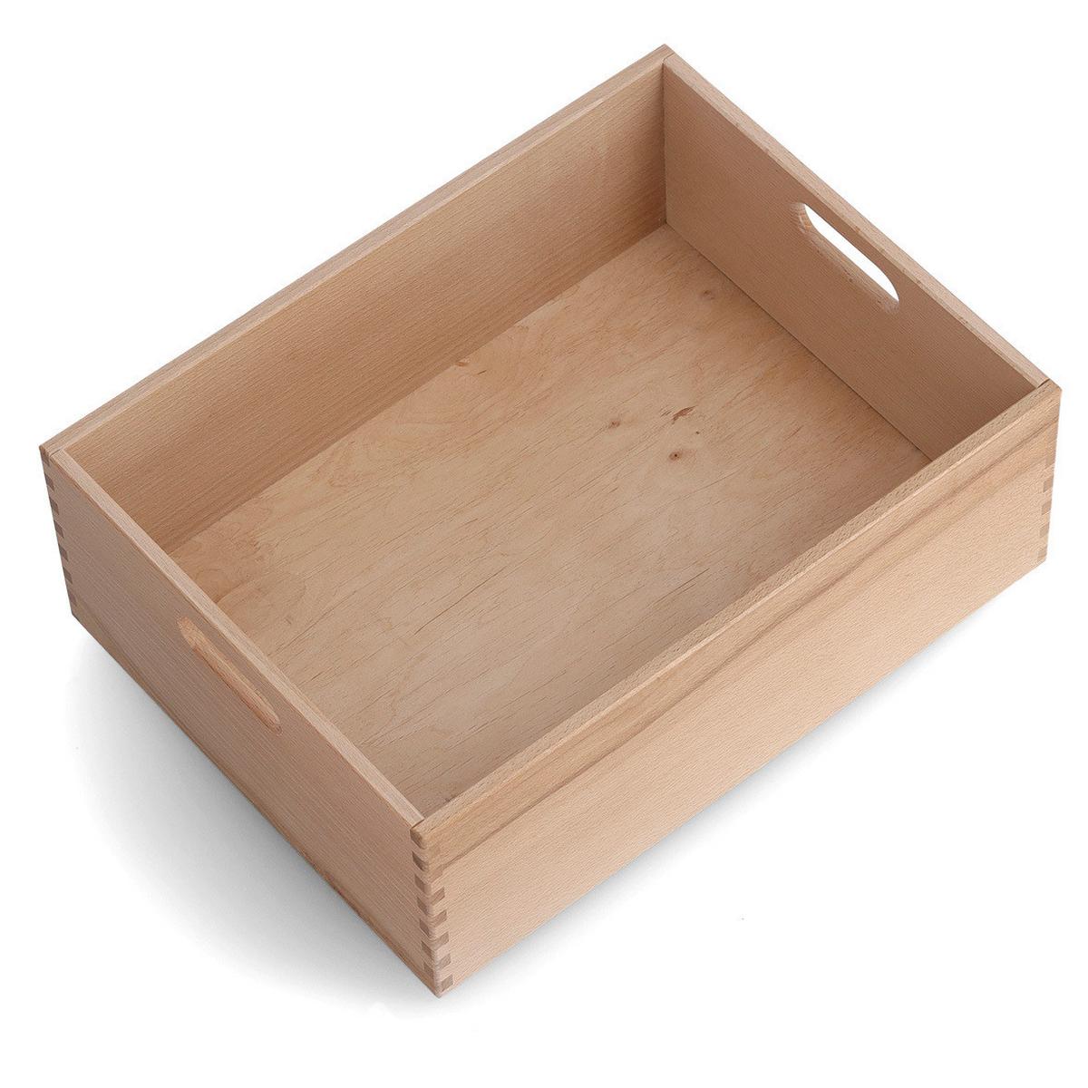 AUFBEWAHRUNGSBOXEN-SET Holz, LxBxH: ca. 40x27x32 cm - Naturfarben, Basics, Holz (40/26,5/32cm) - Zeller Present