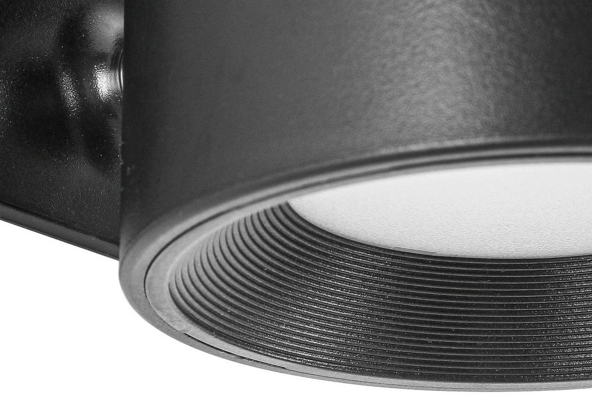 NÁSTĚNNÉ LED SVÍTIDLO RIG1 - černá, Moderní, kov/plast (9,3/7,5/5,2cm) - Mömax