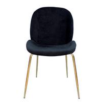 Sada stoličiek čierna - čierna/mosadzná, Modern, kov/plast (47/90/59cm)