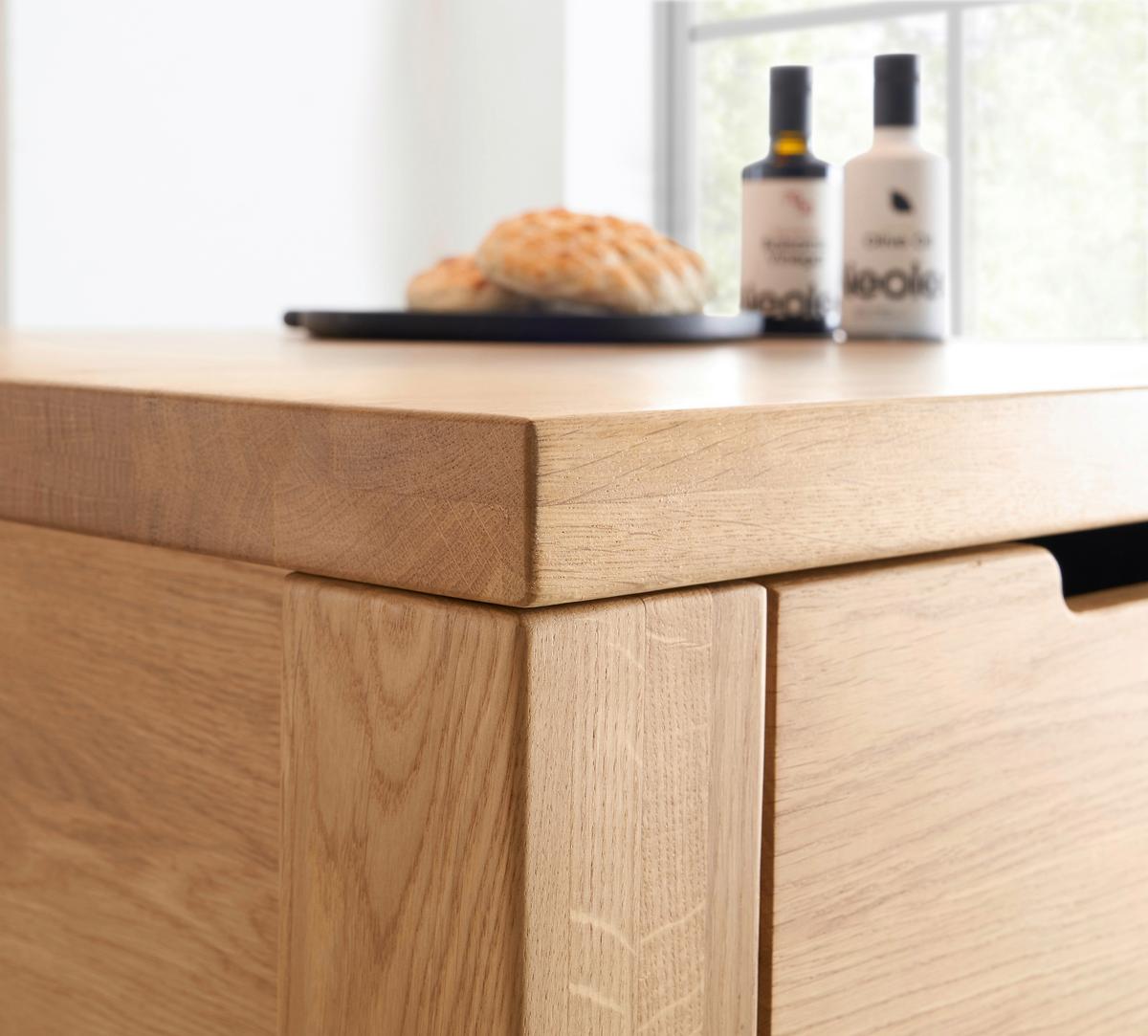 Kücheninsel Ponza Eiche Dekor B: 120 cm - Eichefarben, Basics, Holz (120/91/90cm) - MID.YOU