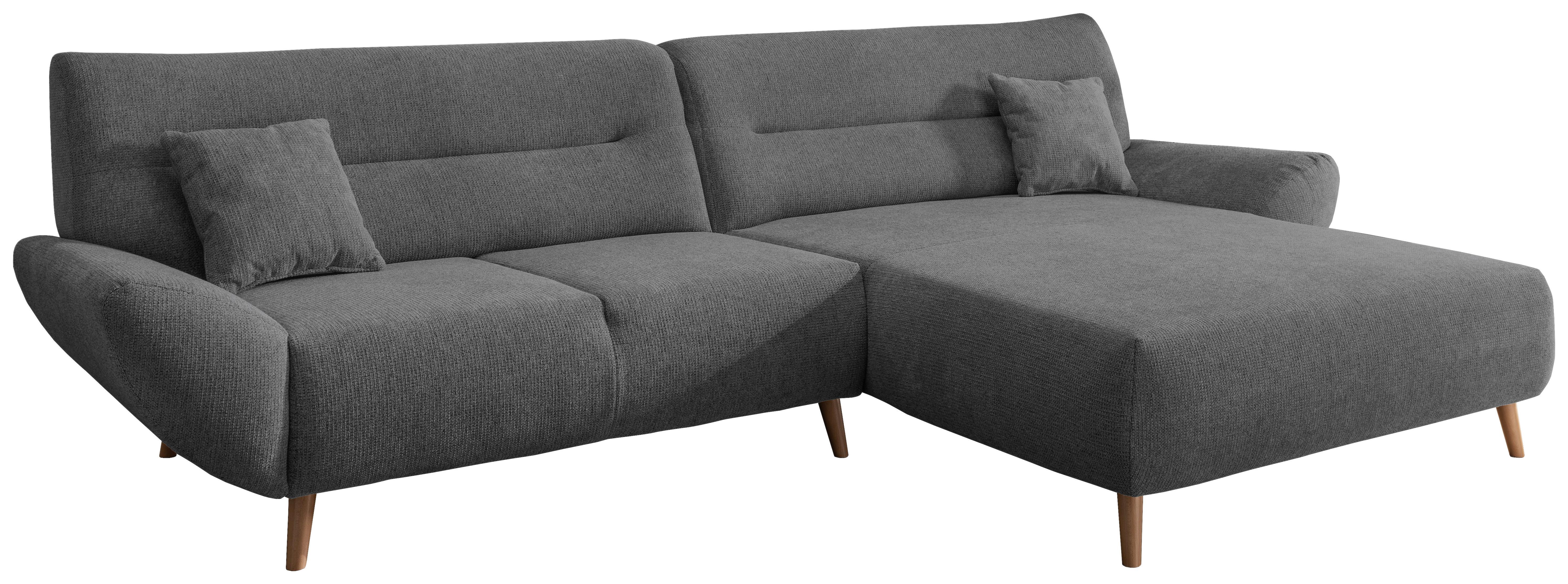 Ecksofa Drago Anthrazit S: 290/166 cm - Wildeiche/Anthrazit, MODERN, Holz/Textil (290/166cm) - MID.YOU