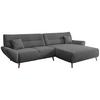 Ecksofa Drago Anthrazit S: 290/166 cm - Wildeiche/Anthrazit, MODERN, Holz/Textil (290/166cm) - MID.YOU