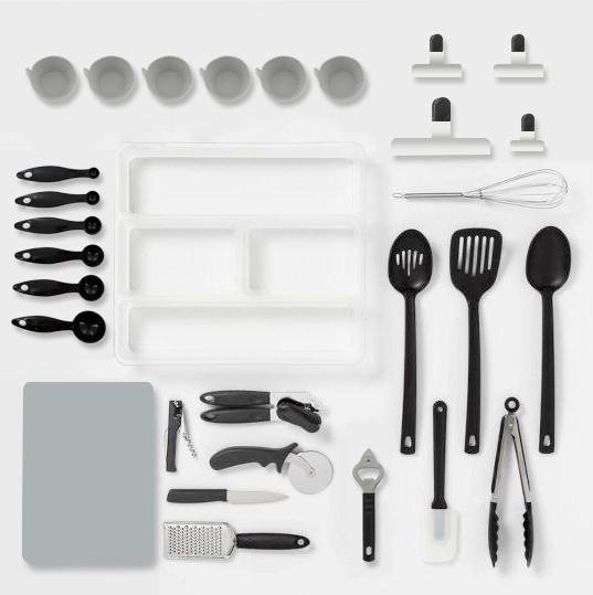 Küchenhelferset Solea - Schwarz, Basics, Kunststoff/Metall - Luca Bessoni