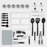 Küchenhelferset Solea - Schwarz, Basics, Kunststoff/Metall - Luca Bessoni