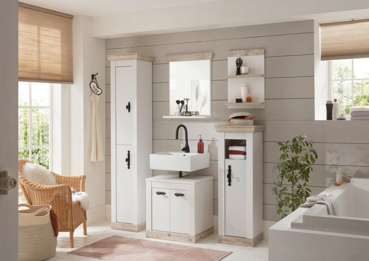 Wandspiegel Florenz Pinienfarben B: 60cm - Pinienfarben, Design, Holzwerkstoff (60/72/15cm) - MID.YOU