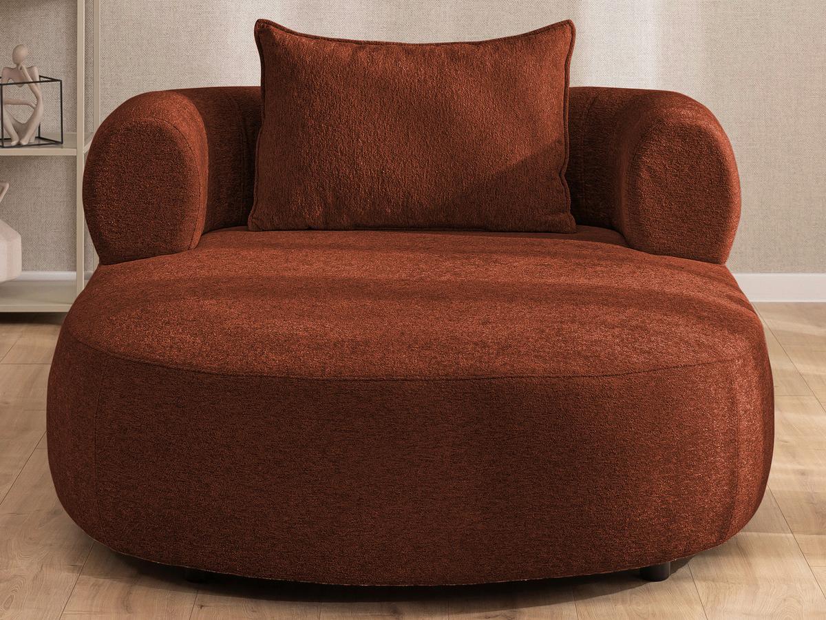 Xxl-sessel Ferro Rostfarben B: 122 Cm - Rostfarben/Schwarz, Design, Textil (122/76/156cm) - Livetastic