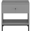 Nachttisch Celine Grau B: 50 cm - Schwarz/Grau, Design, Holzwerkstoff/Metall (50/50/35cm) - MID.YOU