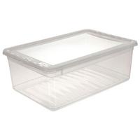 Aufbewahrungsbox Bea mit Deckel Kunststoff 39x26,5x14 cm - Transparent, KONVENTIONELL, Kunststoff (39/26,5/14cm) - Homezone