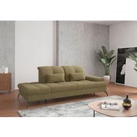 Récamiere Amica E, Olivgrün B: 231 Cm - Schwarz/Olivgrün, KONVENTIONELL, Textil (231/90/122cm) - Sit & More