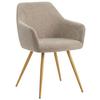 Armlehnstuhl Melinda Grau Gepolstert - Beige/Naturfarben, MODERN, Textil/Metall (56/81,5/63cm) - MID.YOU