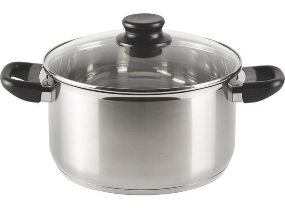 Fleischtopf Anka - Edelstahlfarben/Schwarz, KONVENTIONELL, Glas/Kunststoff (24/13,5cm) - Ombra Fleischtopf Anka - Edelstahlfarben/Schwarz, KONVENTIONELL, Glas/Kunststoff (24/13,5cm) - Ombra