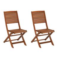 Klappsessel Bali 2er-set Aus Akazie - Akaziefarben, KONVENTIONELL, Holz (47/89/62cm) - Gardenson