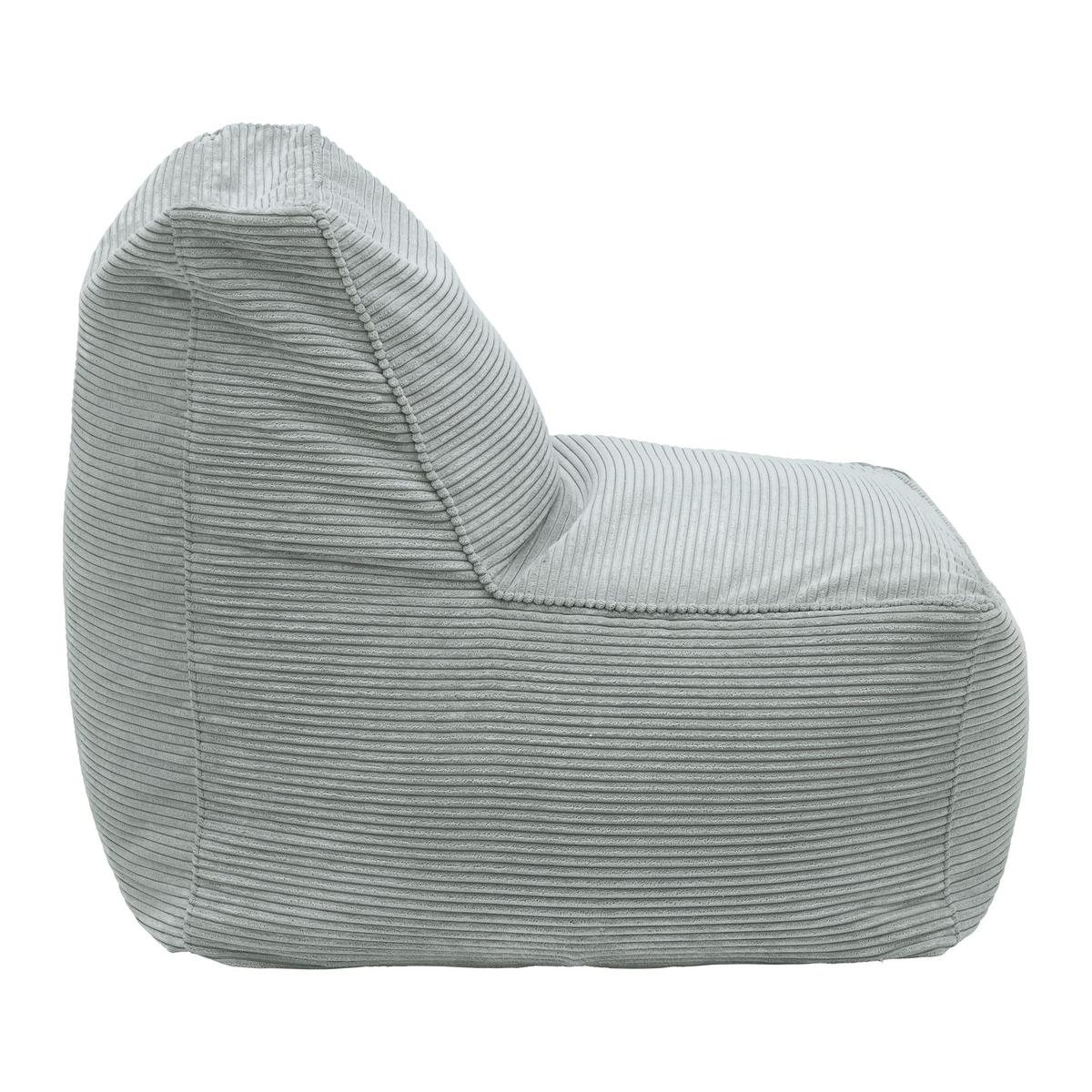 Sedací vak CAROLINE, šedý manšestr, max. 90 kg - šedá, Moderní, textil (75/84/88cm) - Mömax