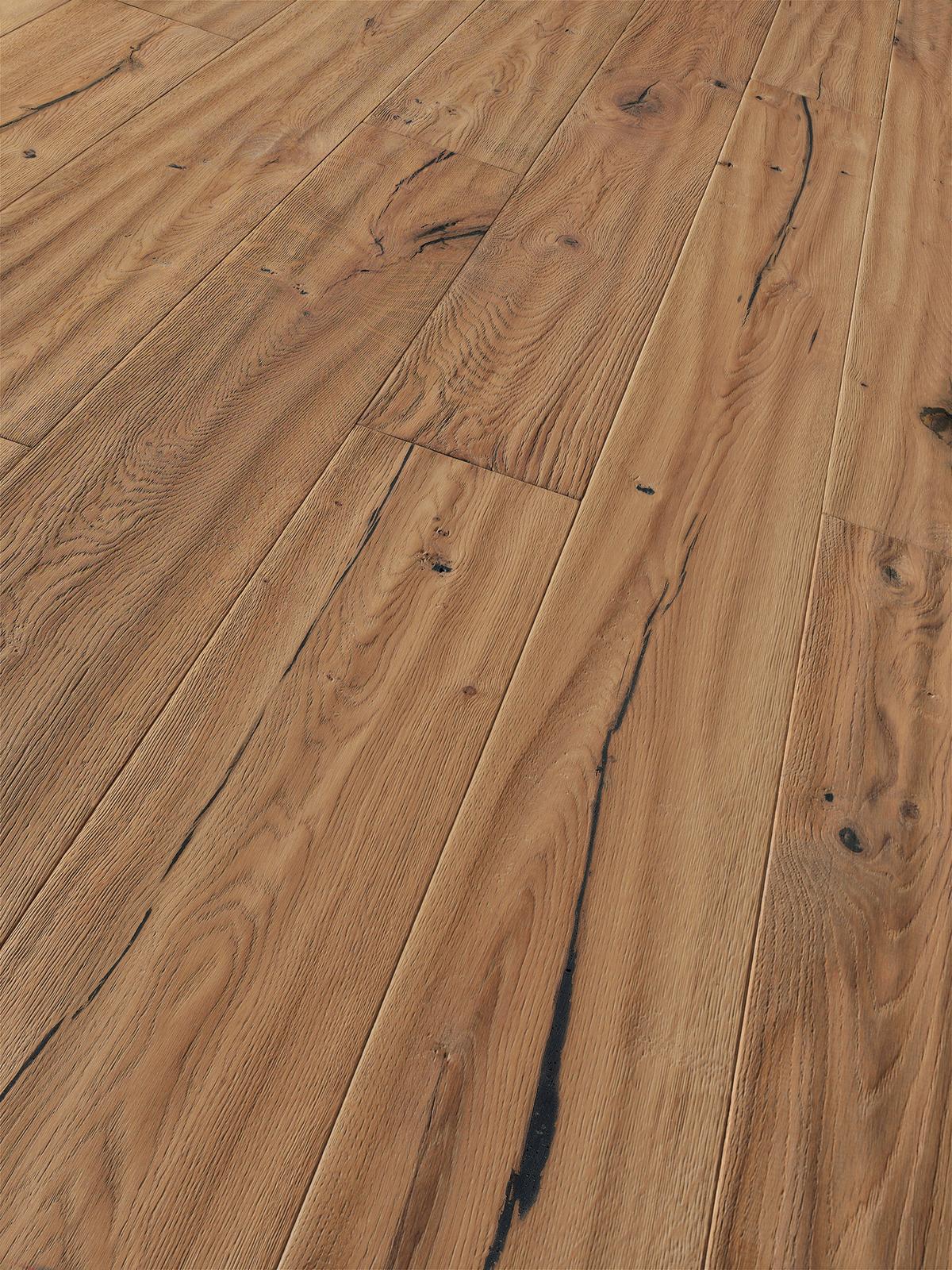 Parkettboden Eiche Hellbraun Gebürstet Landhausdiele Stärke 15mm - Hellbraun/Weiß, LIFESTYLE, Holz (188,2/19/1,5cm) - Parador