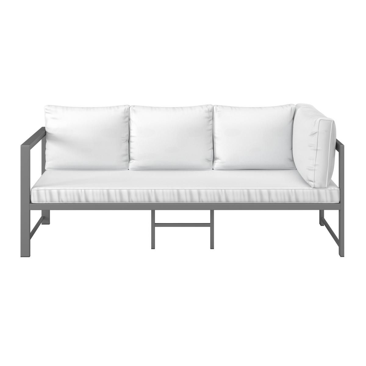 JEDÁLENSKÁ TERASOVÁ SÚPRAVA PERGOLINA - čierna/biela, Modern, kov/textil (194/245cm) - Bessagi Garden