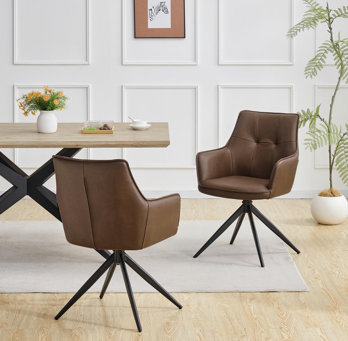 Armlehnstuhl Ion Braun/Schwarz - Schwarz/Braun, MODERN, Holz/Textil (58/87/61,5cm) - Livetastic