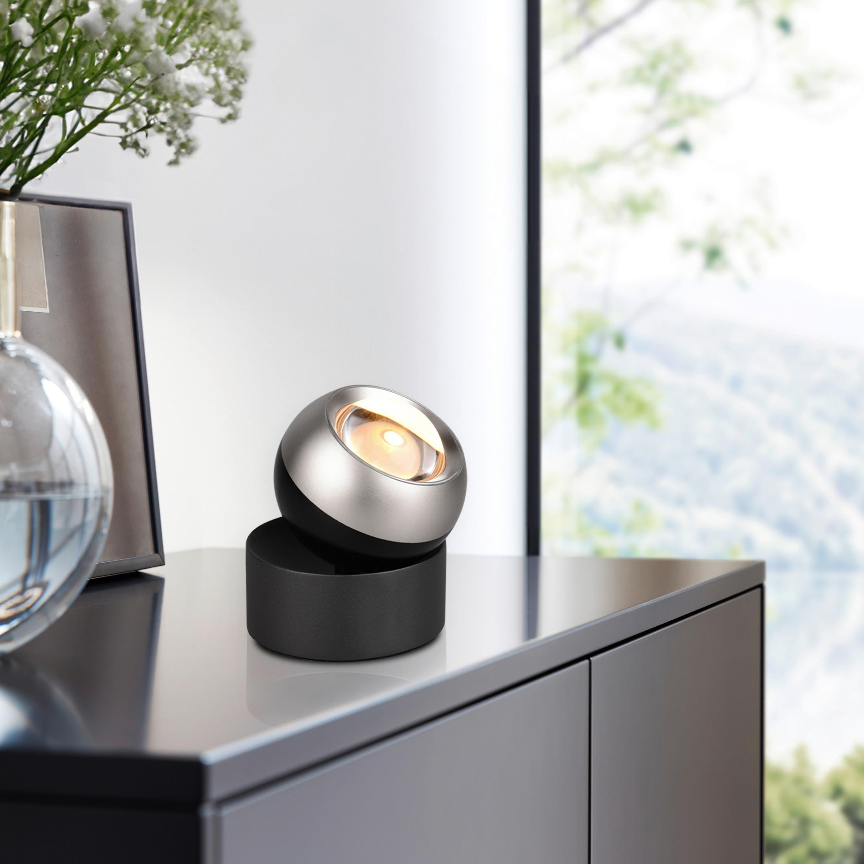 LED-Tischleuchte 544410107 Orbit - Schwarz/Nickelfarben, Design, Metall (10/14cm) - Trio Leuchten
