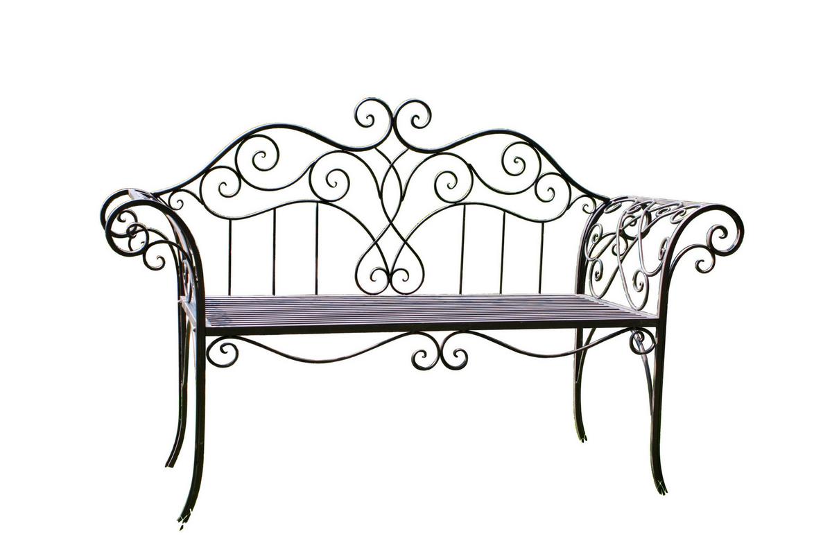 Gartenbank Eisen 2-sitzer Selene - Rostfarben, MODERN, Metall (143/92,5/51cm)