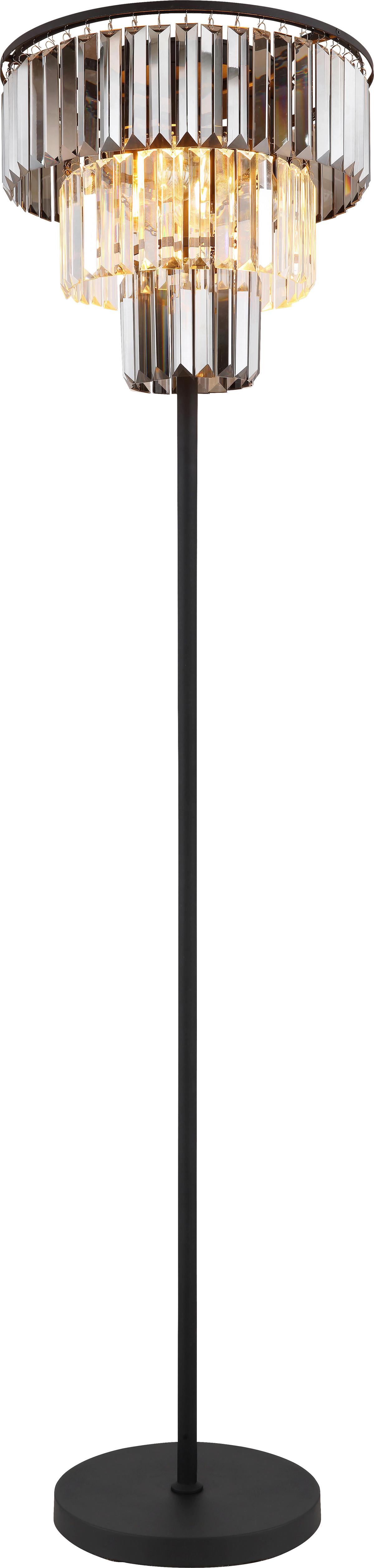 STOJACÍ LAMPA LIYAH - černá, Moderní, kov/plast (40/160cm)