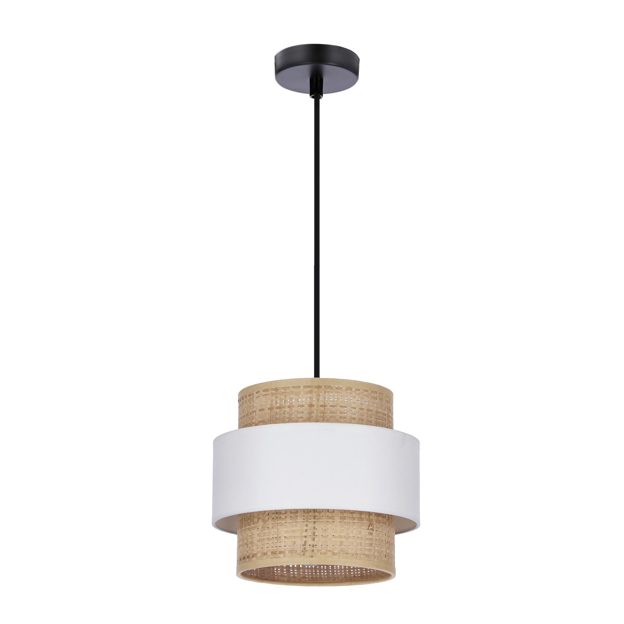 Hängeleuchte 31-18182 Rattan - Creme/Schwarz, Natur, Kunststoff/Metall (20/100cm)
