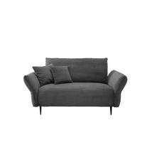 2-Sitzer-Sofa Vanilla Grau - Schwarz/Grau, Design, Textil (163/97/102cm) - Livetastic