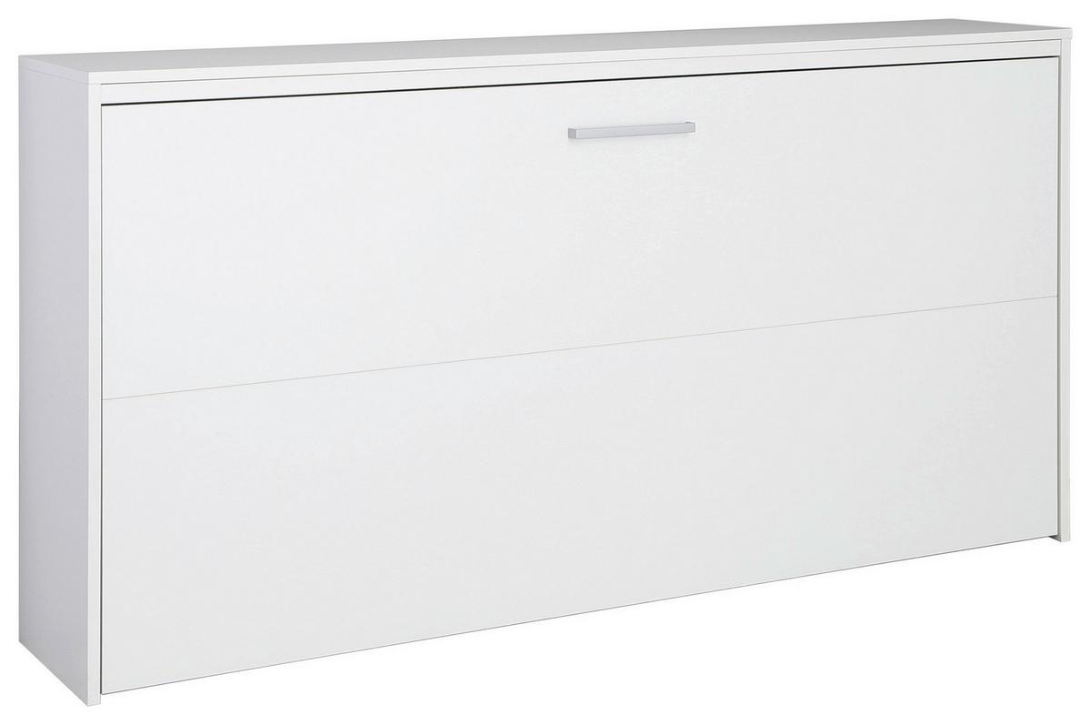 Schrankbett mit Lattenrost 90x200 Albero, Weiß - Dunkelgrau/Weiß, MODERN, Holz/Holzwerkstoff (90/200cm) - Rauch Möbel