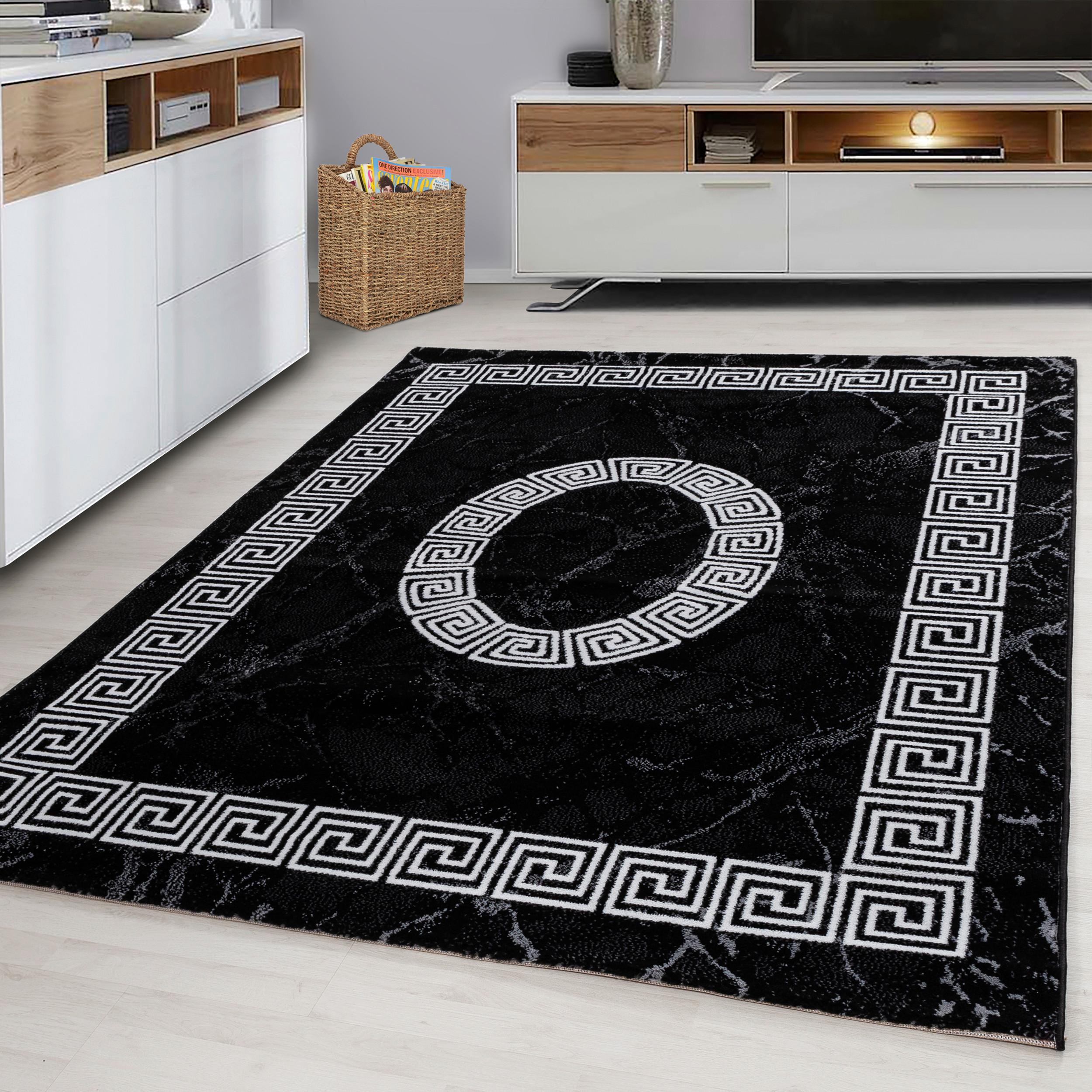 Teppich Läufer Schwarz/Weiß Plus 80x300 cm - Schwarz/Weiß, Design, Textil (80/300cm)