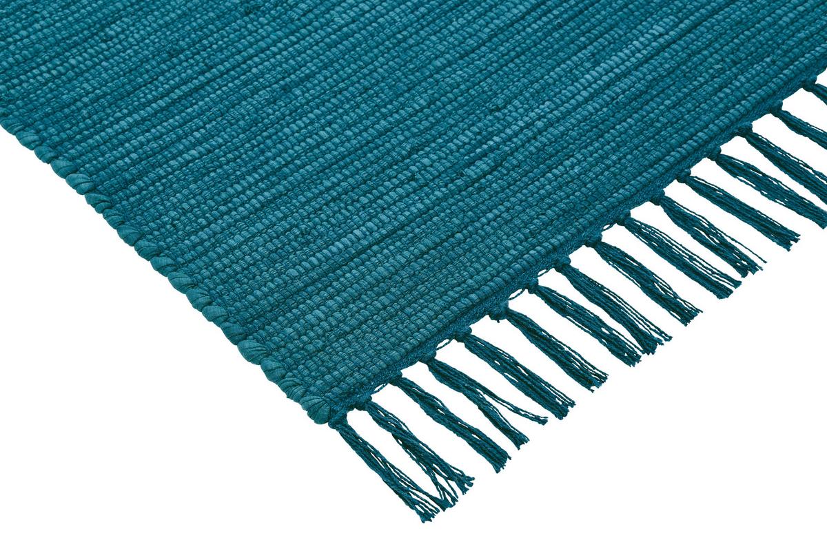 Handwebteppich Blau Annika 70x120 cm - Blau, MODERN, Textil (70/120cm) - James Wood
