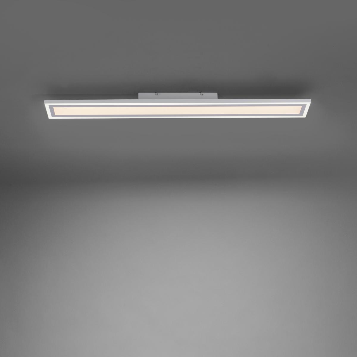 LED-Deckenleuchte Edging L: 100 cm dimmbar mit Schalter - Weiß, Basics, Kunststoff/Metall (100/11,8/6cm)