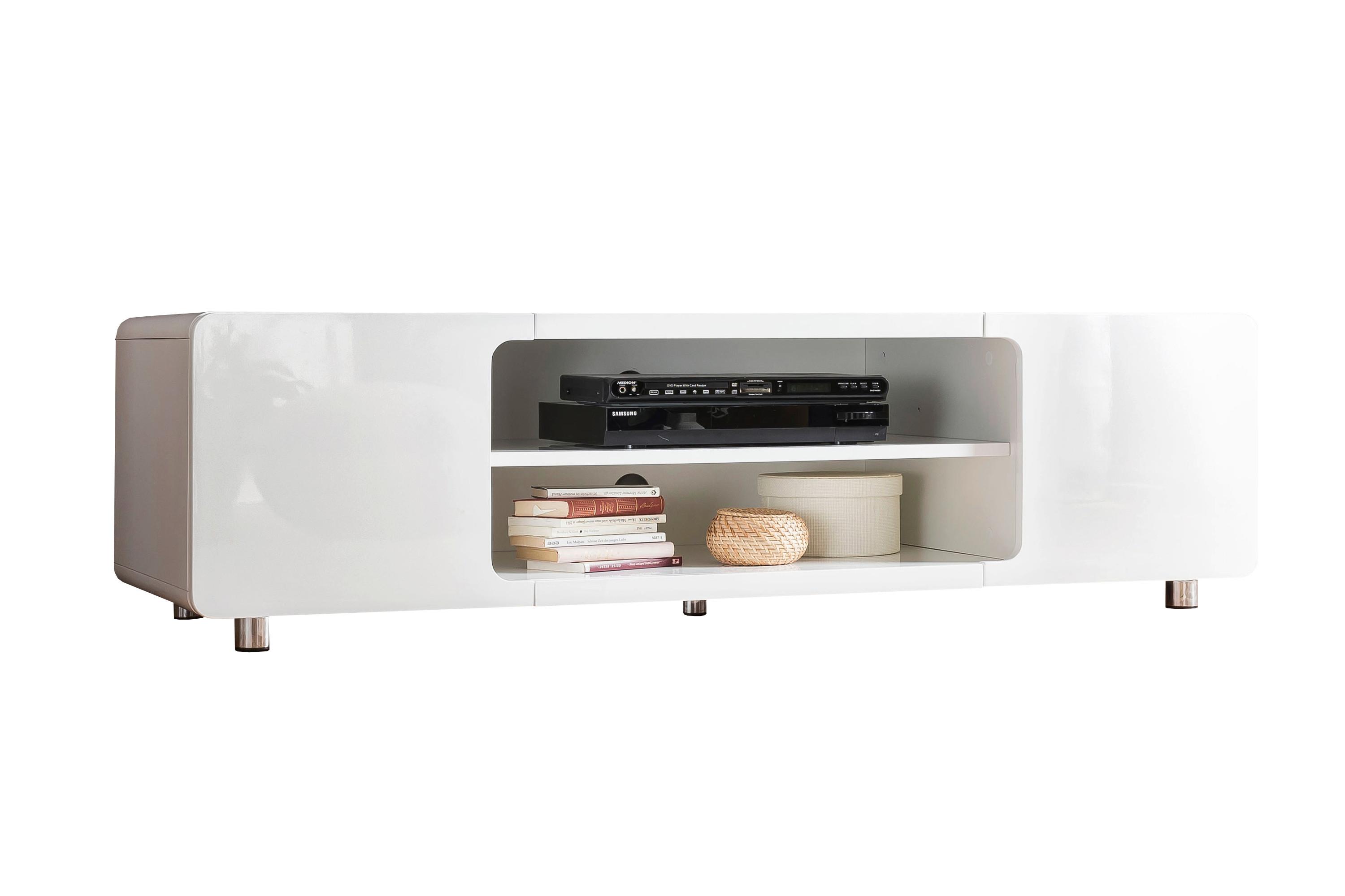 Lowboard Weiß Hochglanz B: 160cm