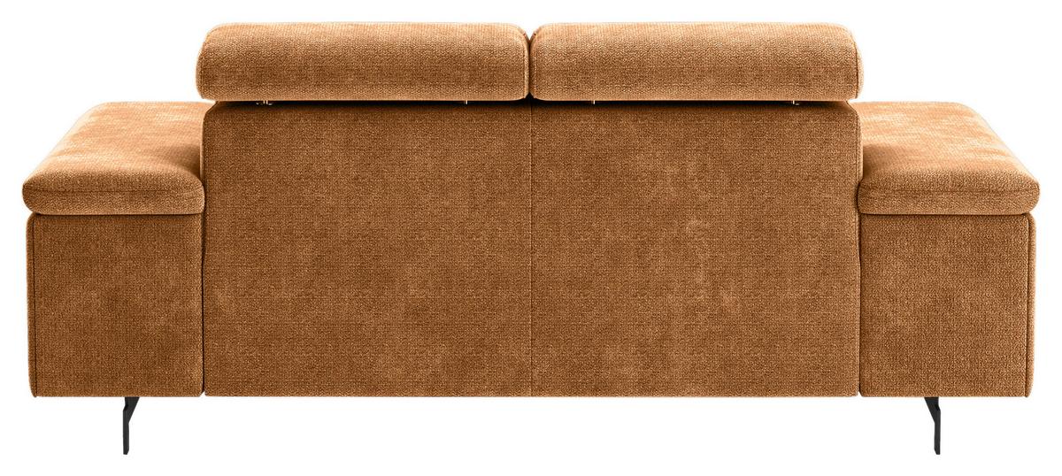 2-Sitzer-Sofa Emma Cognac B: 198 cm - Cognac/Schwarz, Textil (198/81/100cm) - MID.YOU