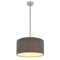Hängeleuchte 15585h - Anthrazit/Opal, KONVENTIONELL, Kunststoff/Textil (40/140cm) - Globo