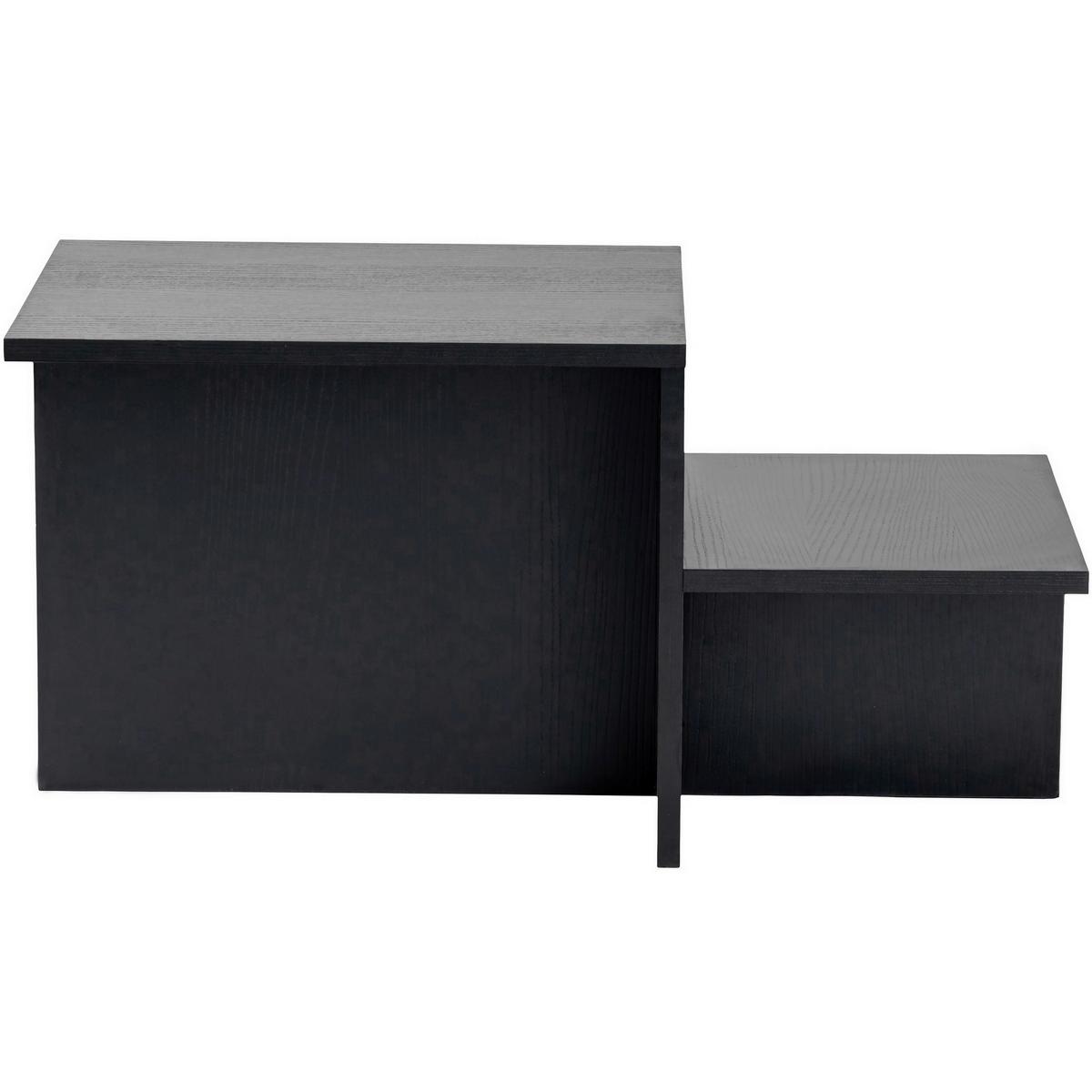 COUCHTISCH Harmony Schwarz L: 80cm - Schwarz, Design, Holzwerkstoff (80/40/40cm) - MID.YOU