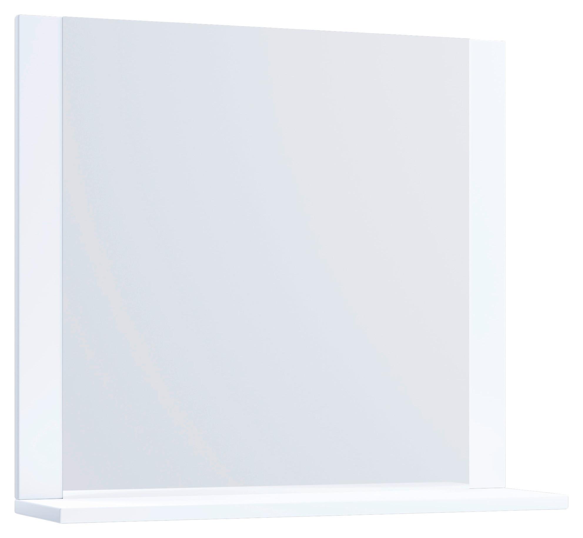 Wandspiegel Lendas Rechteckig 60x65x16,6 cm Weiß - Weiß, MODERN, Holzwerkstoff (60/65/16,6cm) - MID.YOU