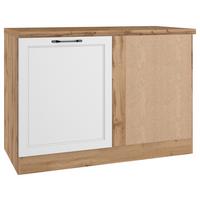 Eckunterschrank Meran B: 120 cm Weiß/Eiche Dekor - Eiche Wotan/Weiß, LIFESTYLE, Holzwerkstoff (120/86/60cm) - Held