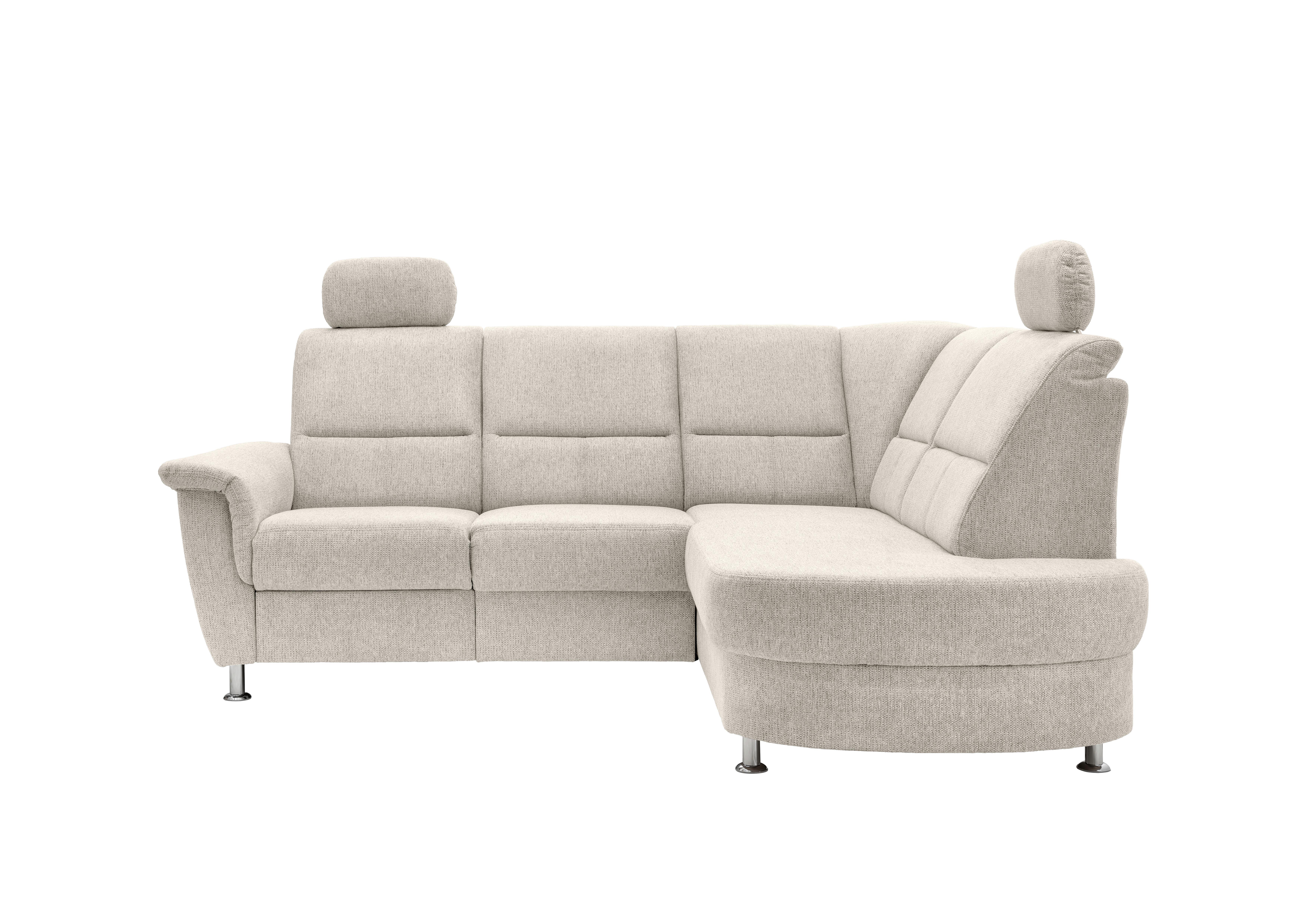 Ecksofa Mit Stauraum Parole Beige Chenille - Chromfarben/Beige, KONVENTIONELL, Textil (231/184cm) - Livetastic